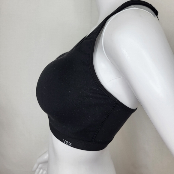 Victorias Secret VSX Sports BRA Size 34DD Black Double Front Zip Underwire 34E - Picture 4 of 15